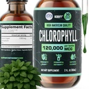 HERBIFY Klorophyll Drops - Flytende klorophyll for energiforsterkning og immunsystemstøtte - laget i USA - Klorophyll flytende dråper for kroppen detox, intern deodorant og forbedre huden - 2 Oz