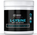 L-Lysine pulver til katter og katter, kylling flavored lysin Supplement for katter og katter og hunder for å støtte immunhelse, normal øyefunksjon og pustende helse, ekstra store 125 gram.