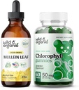Wild & Organic Mullein Drops 4 oz & klorofyll Gummies 60 Chews