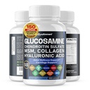 Glukosamin Chondroitinsulfat Metylsulfonylmetan Hyaluronsyre Turmeric Ginger Vitamin C, D3, Svart Pepper - 150 kapsler-laget i USA