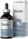 Horbäach Biotin flytende dropper 10000mcg ® 4 fl oz Berry Flavor ® Vegetarisk, Ikke-GMO & Glutenfri Supplement