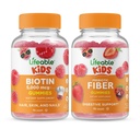 Livbar Biotin Kids + Prebiotic Fiber Kids, Gummies Bundle - Great Tasting, Vitamin Supplement, Glutenfri, GMO Gratis, Chewable Gummy