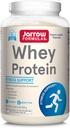 Jarrow Formler Whey Protein med 18 g protein, 3,8 g BCAA, & Glutamin, Kosttilskudd for muskelfunksjon og gjenoppretting støtte, 32 oz Vanilla Flavored pulver, ca 36 dagers forsyning
