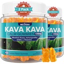 Kava Kava Gummies, Sukker Gratis Calm Gummies w/Rhodiola Rosea, Ashwagandha, L-Theanine, GABA, Melatonin-fri Kava blanding for avslapning, rolig og fokus - Alternativ til Kava pulverkapsler, Vegan 120 Ct