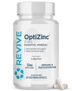 Revive MD Zink Mineral Supplement for menn og kvinner - støtter immunisme og cellular helse med 50 mg OptiZinc - Antioksidant og immunstøtte - 60 kapsler