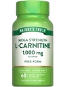Naturens sannhet L-karnitin 1000mg | 60 kapsler | Mega styrke | Gratis skjema | Ikke-GMO & Glutenfri Supplement