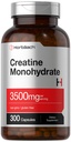 Horbäach Kreatin Monohydrate kapsler | 3500 mg | 300 greve | Ikke-GMO og Glutenfri Supplement