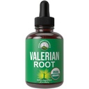 USDA organisk Valerian rot flytende dråper Supplement. Vegansk ekstrakt Tinktur for avslapning, søvn, ro. Flott alternativ til Valeriske kapsler. Null sukker, glutenfri kosttilskudd for kvinner og menn