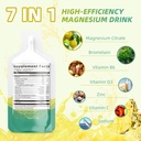 Magnesium Citrat flytende Supplement(10 Fl Oz), Magnnesium Complex Drink / Oral løsning med VitaminB, Zinc, Natrium og Bromelain for søvn,Muskel, Heart,Gut Support(Pineapple)