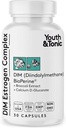 Ungdom & Tonic DIM BioPerine for estrogenmetabolisme støtte | kvinner og menn hormonbalanse med overflødig østrogenblokker | Diindolmetan Supplement - 30 piller