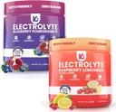 Keppi Keto Electrolytes pulver Bundle Ingen Sukker - Zero Carbs - laget i USA - Avansert Hydration, ytelse og gjenoppretting - Bringebær Lemonade & Blåbær Pomegranate Flavor - Blander enkelt ingen klumper