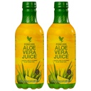 Forever Living - Aloe Vera Juice - Lemon Lime Flavor med ren indre leaf Gel - støtter digestion og immunitet - 1L hver (pakke med 2)