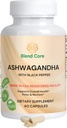 Ashwagandha med svart pepper Ashwagandha Supplements – 60 grev ren Ashwagandha Kapsler for immunstøtte, energiforsterkning – ikke-GMO Vegansk Vennlig Ashwagandha Complex