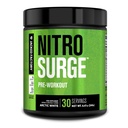 Jacked Factory NITROSURGE Pre Workout Supplement - Endless Energy, Instant Strength Gains, Clear Focus, Intense Pumper - Ingen Booster & Kraftig Preworkout Energipulver - 30 Serveringer, Arctic White