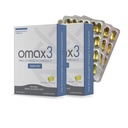 Omax3 Pro-styrke Ultra-Pure Omega-3 Fish Oil - 1000 mg - Maksimal profesjonell felles- og muskelstøtte - EPA DHA - NSF-sertifisert - 60/per Softgel Blister (Pack of 2)