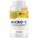 Vimergy Micro-C®-vitamin C-kapsler – 500 mg per kapsel, støtter immunhelse*, fremmer kollagenproduksjon, støtter sunne bein*, Kosher, Vegan & Glutenfri, verdistørrelse 300 kapsler