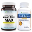 Bright Eyes and Healthy Gut Bundle | Lutemax® 2020, Bilbær, Blåbær, c3g fra Black Currant, Maqui Berry, Saffron, Astaxanthin | Ginger, Artichoke Leaf, Licorice Root & Zink Carnosin