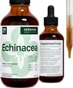 Echinacea 4 fl oz flytende ekstrakt - økologisk rot, blad, blomst, frø - Naturlig herbal supplement - Kropp, immunsystem støtte tinktur - høy potens drops - 90-dagers forsyning - familiestørrelse