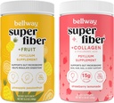Bellway Super Fiber pulver + Frukt, Pineapple Passion Frukt Super Fiber pulver + Collagen, Jordbær sitronade