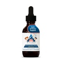 Ayush Herbs Ashwagandha Drops for barn og voksne - alkoholfri Ashwagandha Drops, beroligende daglig Supplement for rolig fokus med organisk Ashwagandha, Lemon Flavor - 2 Fl Oz (80 Serveringer)