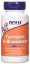 Nå Mat Turmeric & Bromelain, 90 Grønnsaker Capsule (2 Pack)