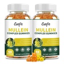 Mullein Gummies for Lungs Detox– Mullein Leaf Extract med Quercetin, Elderberry for respirasjon og immunstøtte, puste og lunge rengjøring for røykere, Vegan, Pineapple Flavor, (2 pakke)