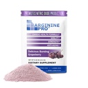 L-ARGINine PRO Supplement pulver | 30 Pakninger Single servere reise størrelse | 5.500 mg L-arginin Plus 1.100mg L-Citrullin, Grape