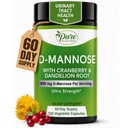 Ren av naturen D-Mannose med tranebær og Dandelion Root, 120 greve
