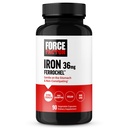 Force Factor, Jern Supplement for kvinner og menn, Ikke-forstoppende, Gentle on The Mage, Iron Bisglycinate 36 mg, 90 Grønnsaker Kapsler