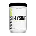 NutraBio L-Lysine pulver 500g – essensiell aminosyre for proteinmetabolisme, kollagenstøtte, og immunhelse – ren, ikke-GMO, vegansk-500 serveringer