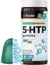 BIO KRAUTER 5 HTP Supplement Gummies - 200 mg Styrke - 90 Vegan Chews - Relaxation Support 5HTP Plus L Tryptophan Supplement - Pectin Basert Formula