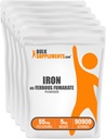BulkSupplements.com Ferrous Fumarate pulver - Essential Mineral, jern Supplement for menn og kvinner - Glutenfri, 55 mg per servering, 1kg (2,2 lbs) (Pack of 5)