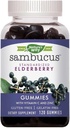 Naturens måte Sambucus eldrebær med vitamin C og sink, 120 gummier