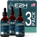 E2H naturlig svart currant ekstrakt, kaldt presset svart currant frø - immunsystem helse - rask fravær flytende (3 flasker)