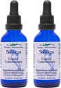 Edon Liquid Silica Mineral Concentrate - Silica Supplement for hår, hud og negler, Silica drops for å støtte kollagenproduksjon, Ingen tilsatt sukker - 2 oz, 2 Pack