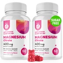Magnesium Gummies Sukkerfri - Calm Magnesium Supplement for barn, støtter hvilefull søvn, sukkerfri magnesium Citrat Gummies for barn og voksne (120 greve)