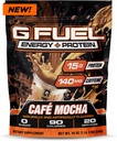 G Drivstof Protein + energi drikke pulver, pre trening koffein blanding for spill, sukker gratis fokus Amino, vitamin + antioksidanter, 19oz (Cafe mocha, 20 serveringer)