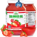 Wildcraft Irish Sea Moss Gel | Laget i USA | Rik på vitaminer og mineraler | Sea Moss Gel Raw | Næringsmiddel | Jordbær (16 oz)