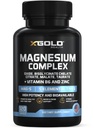 Mikronisert magnesiumkompleks Plus B6 Zink Magnesiumoksyd, Bisglykinat Chelat,Citrat, Malat | Taurat | Bones, Muskel, Energi, Immune System Høy absorpsjon - laget i USA