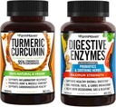FarmHaven Turmeric Curcumin med svart pepper og digestive enzymer med 18 probiotika og urter