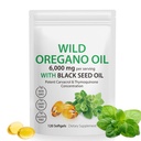 Olje av Oregano Softgels - Wild Oregano Olje 6.000mg med svart frøolje 200mg kapsler, 120 greve, Potent Carvacrol & Thymoquinon, ikke-GMO, Dairy Free, Glutenfri