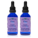 Eidon Ioniske Mineraler flytende sink konsentrat - Ionic sinksulfat Supplerende dråper for menn, kvinner, og barn, støtte immunsystem, hår og hud, lever og nyrehelse - 2 oz, 2 pakke