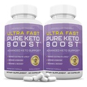 Bekreftede Laboratories (2 Pack Ultra Fast Ren keto Boost piller 1275MG ny og forbedret formel inneholder Apple Cider Vinegar Extra Virgin Olive Olje pulver Grønn Te Leaf 120 kapsler