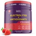 Keto Vitals Antioksidant Electrolytes pulver - Blande elektrolyter med kalium, magnesium, natrium, kalsium | Keto elektrolyter Supplement Energi Drink Blande | Sukkerfri, null kalorier, null karbohydrater