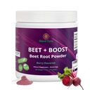 Beet + Boost Organic Beet Root Powder - Berry Flavored Beetroot Powder med Acai, Stevia, Vitamin C, Mikroingredienser Beet Juice Powder, Pre Workout for Athletics, Vegan, Ikke-GMO