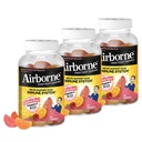 Airborne 750mg C-vitamin immunstøtte Supplement Gummies for voksne, Assortert frukt Flavor, Glutenfri laget blanding med kraftige antioksidanter vitaminer A C & E, 63 gummier (3 pakke)
