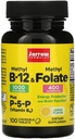 Jarrow Formler Metyl B-12 & Metyl Folat - 100 Chewable Tabletter, sitron - Pakke med 2 - Bioaktiv Vitamin B12 & B9 - støtter energiproduksjon, hjernefunksjon og metabolisme - 200 Total Services