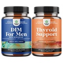 Bundle av DIM Supplement for menn med Panax Ginseng Bioperine Grapefrø og Astragalus for prostata helse og herbal Thyroid støtte kompleks med L Tyrosin, Bladderwrack, Selenium & ren Ashwagandha