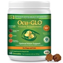Oku-GLO Cat & Dog Senior Supplement for Eye Support - Chewable Vision Vitaminer Kosttilskudd for store og små kjæledyr omsorg med lutein, Omega-3 fettsyrer, kornfrøekstrakt & antioksidanter