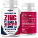 Sink Quercetin 500mg med vitamin D og C antioksidant immun støtte høy potens Quercetin sink Supplement for menn og kvinner - Gluten, soya, og dairy gratis - 60 Count (Pack of 1)
